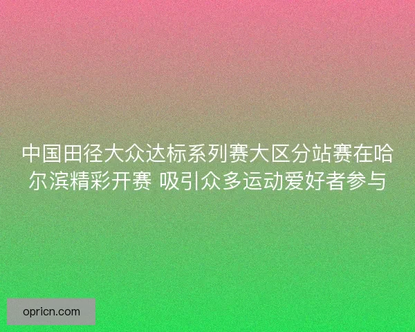 中国田径大众达标系列赛大区分站赛在哈尔滨精彩开赛 吸引众多运动爱好者参与